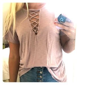Lace Up Top